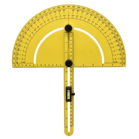 Big Horn Plastic Miter Saw Protractor 7-Inch Angle Finder 19104